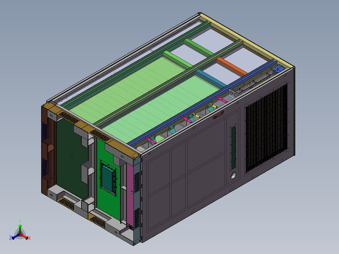 工商业储能一体机(125kw261kwh_PACK箱1P52S)正等轴测图