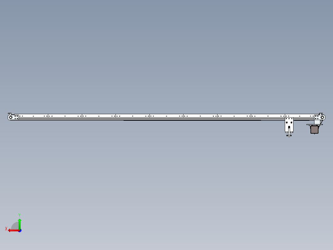超窄皮带机（细长）后视图