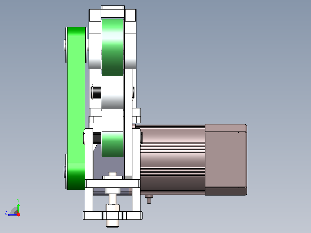 超窄皮带机（细长）右视图
