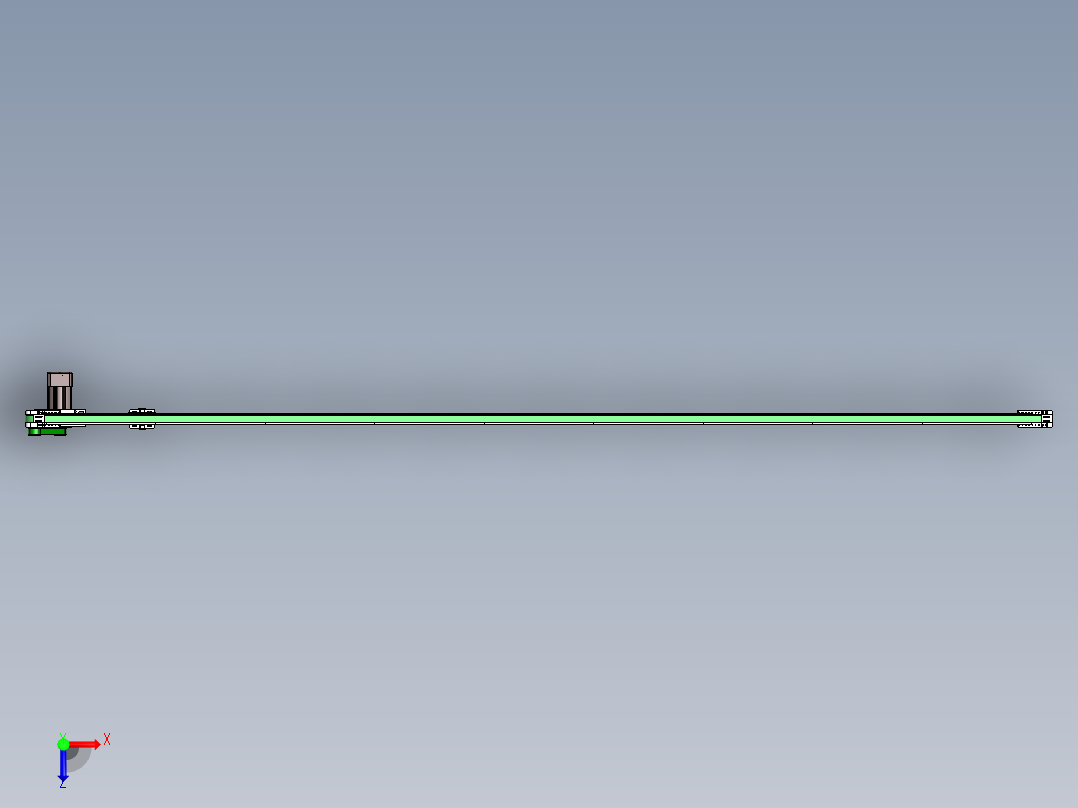 超窄皮带机（细长）俯视图
