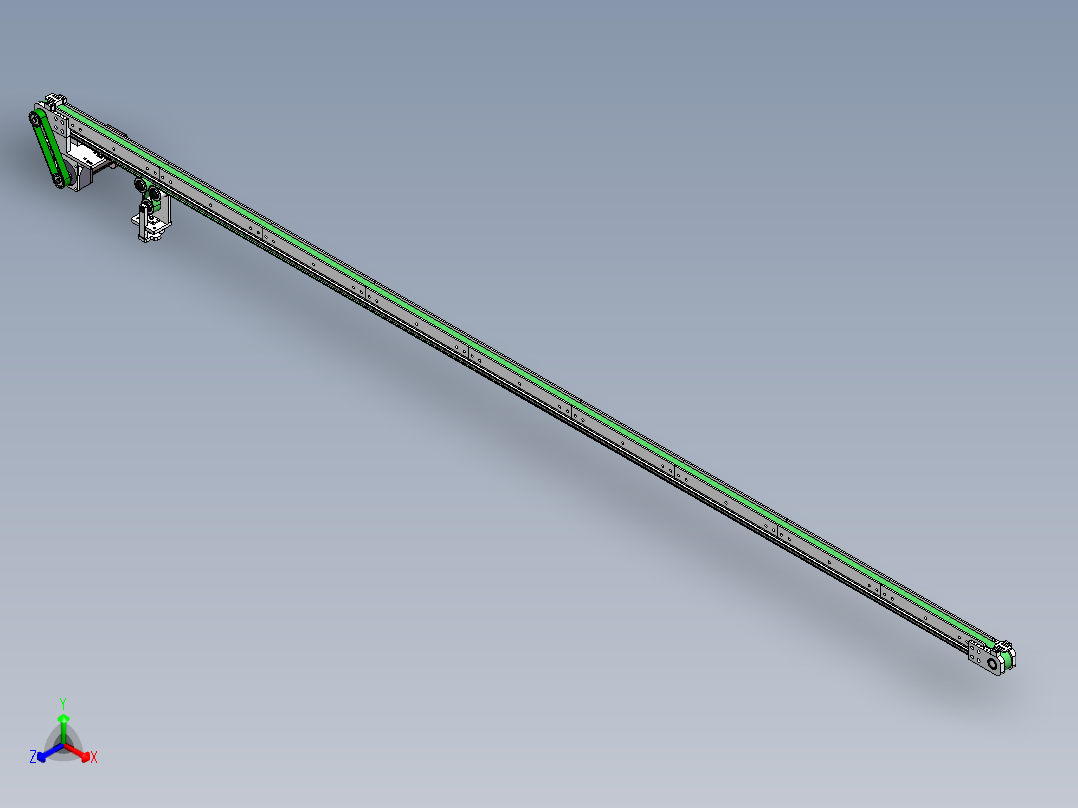 超窄皮带机（细长）正等轴测图