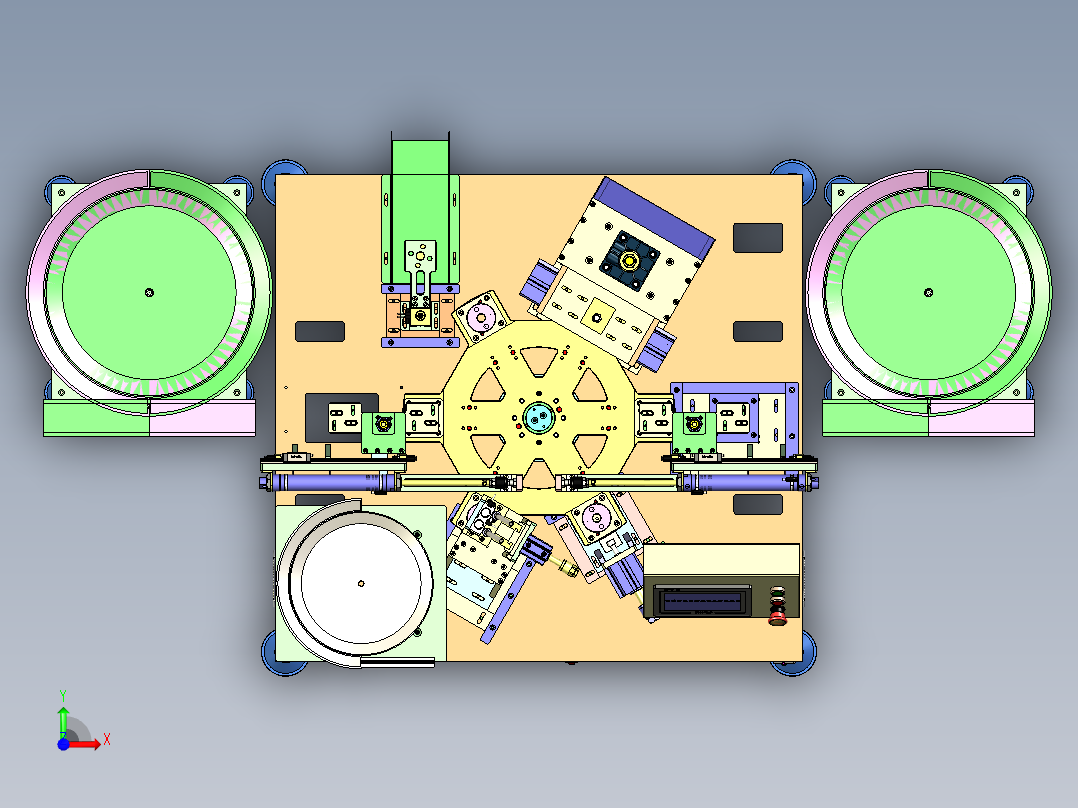 圆盖自动组装机前视图