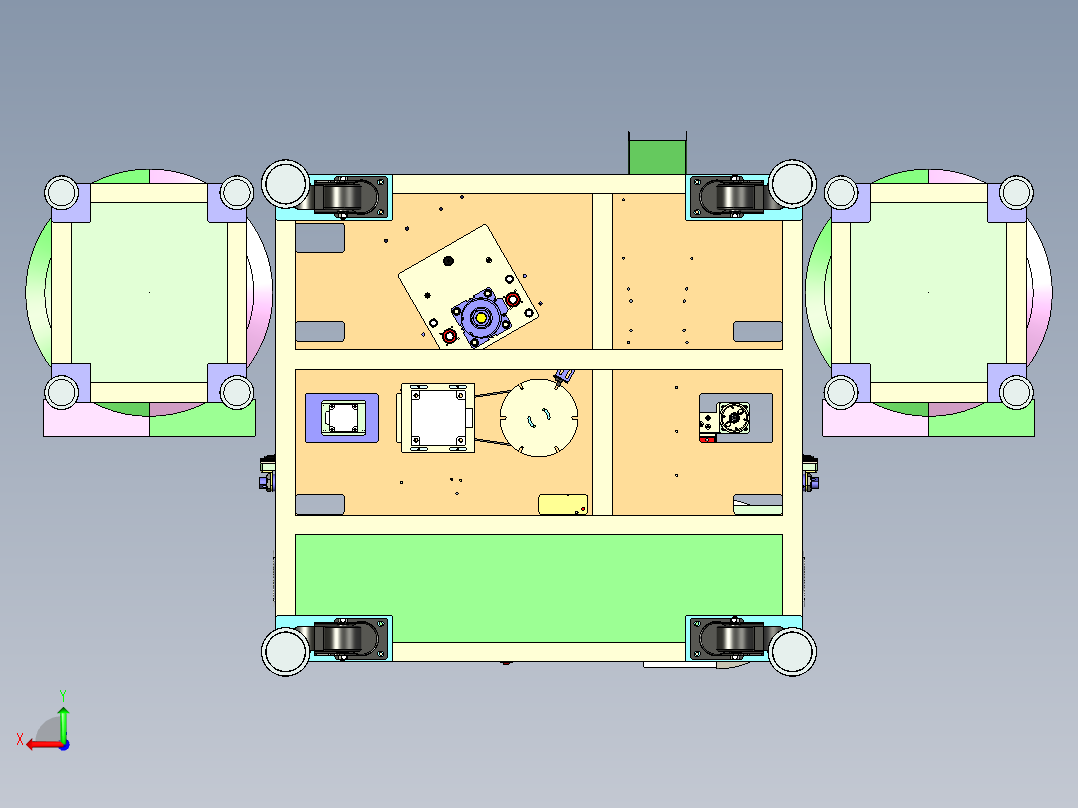 圆盖自动组装机后视图