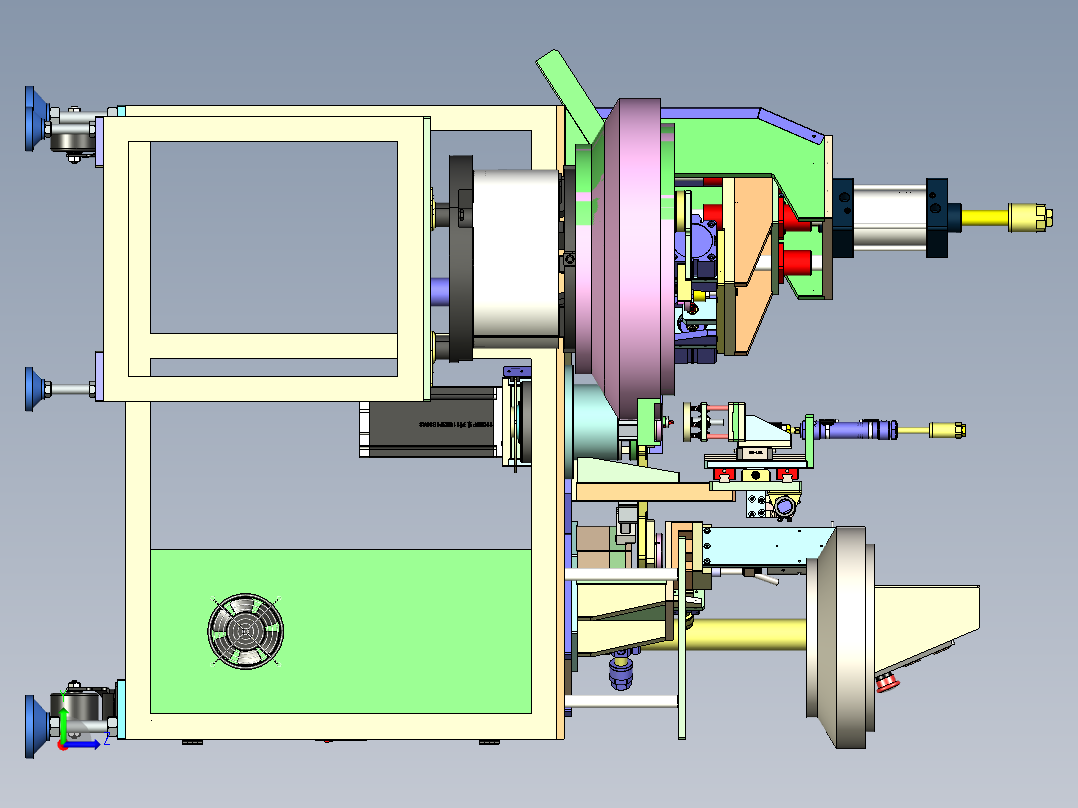 圆盖自动组装机左视图