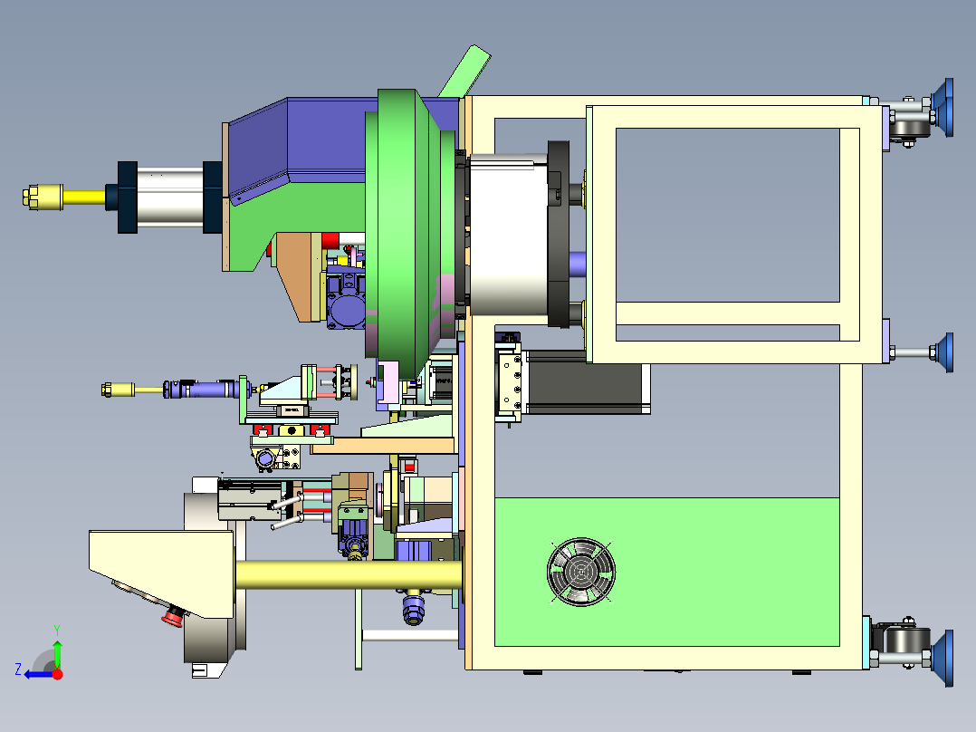 圆盖自动组装机右视图