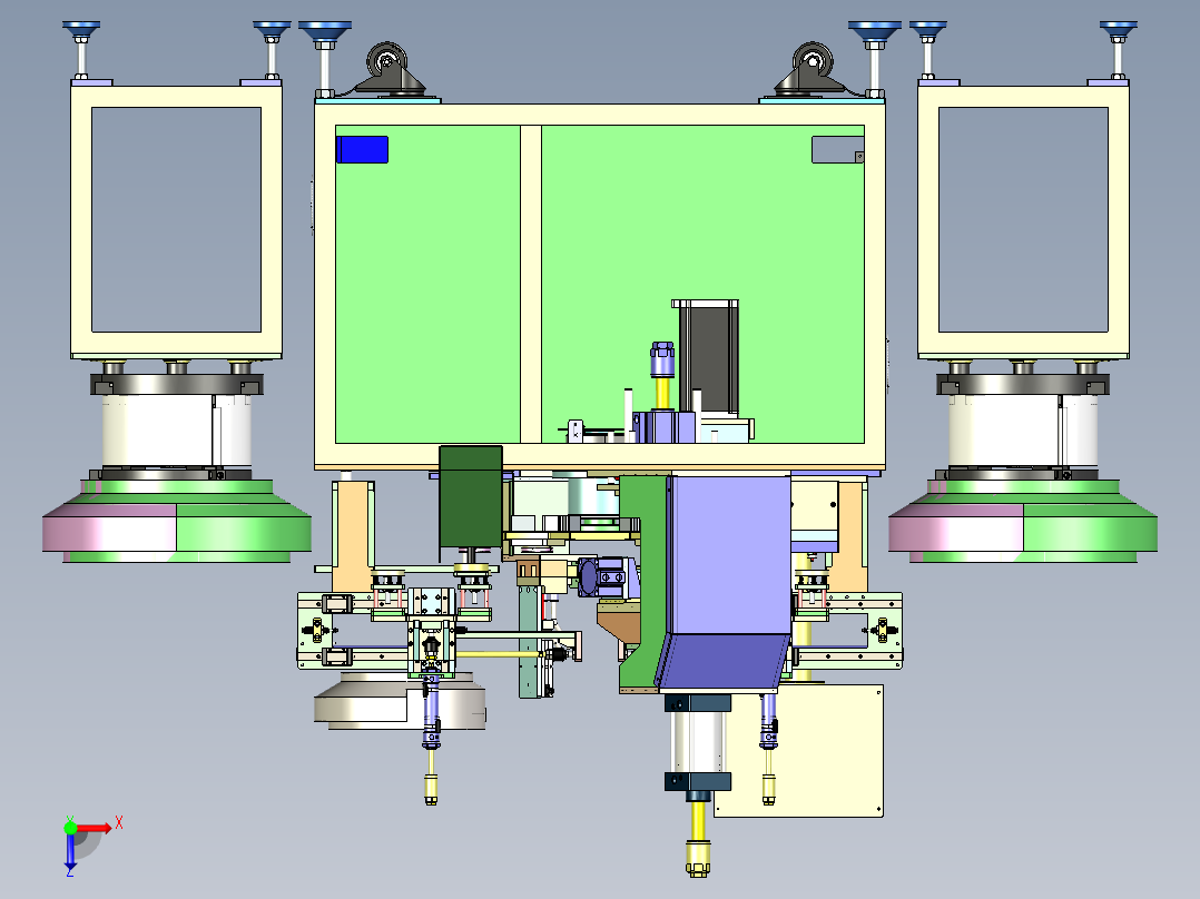 圆盖自动组装机俯视图