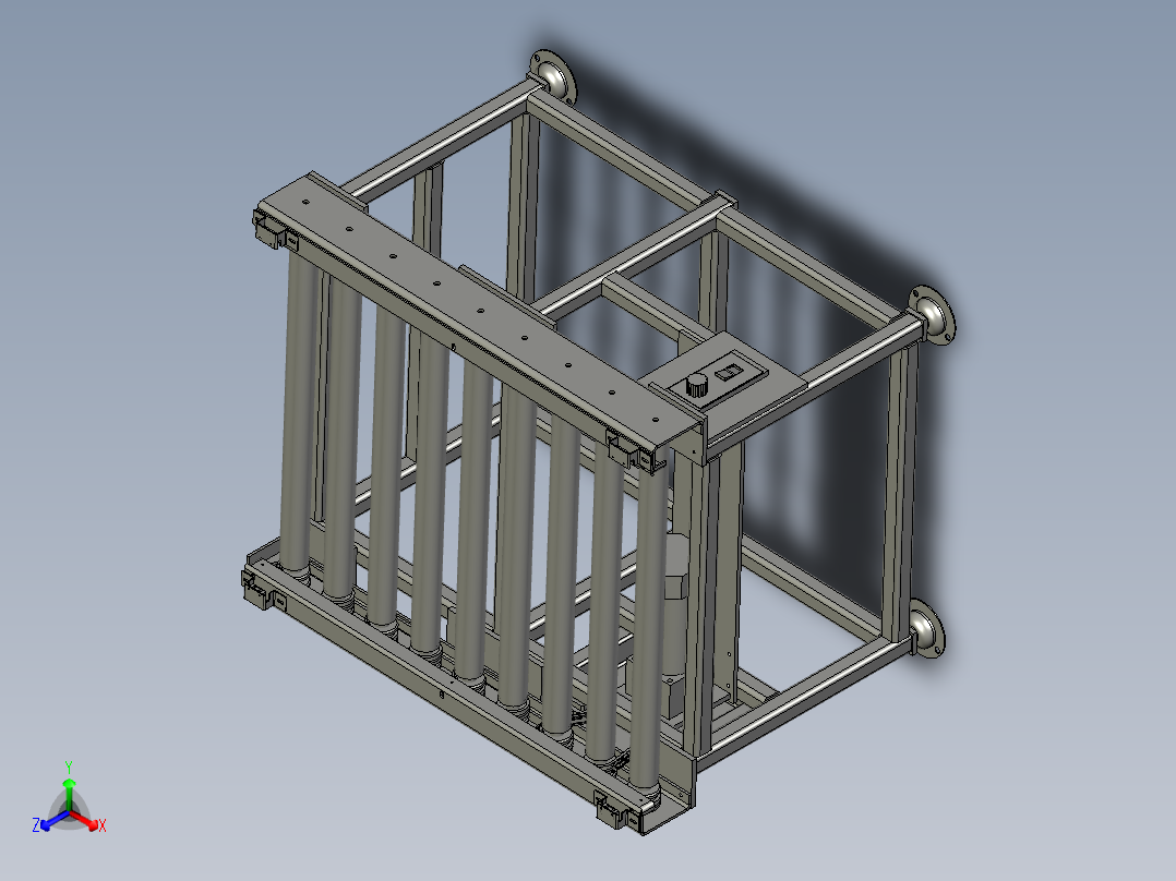滚筒线正等轴测图