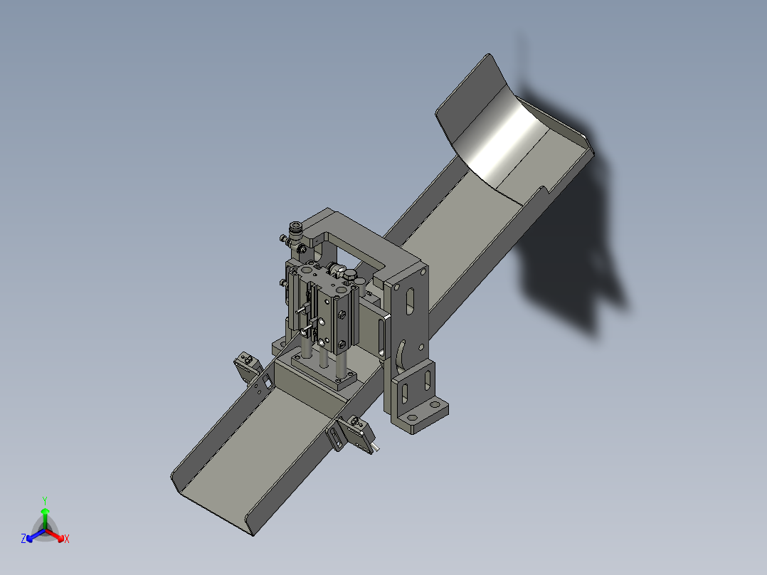 1600OK下料滑道-LXYC-BOSS正等轴测图