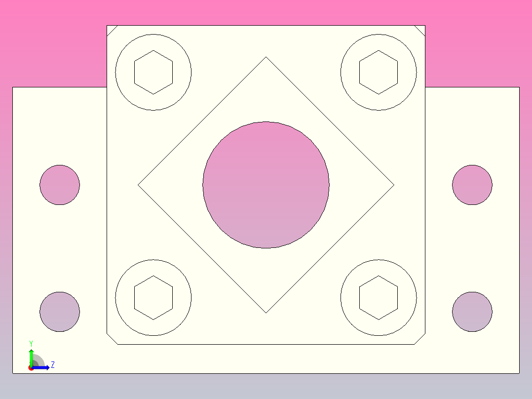 方型固定端丝杠支撑[CFK-35]左视图