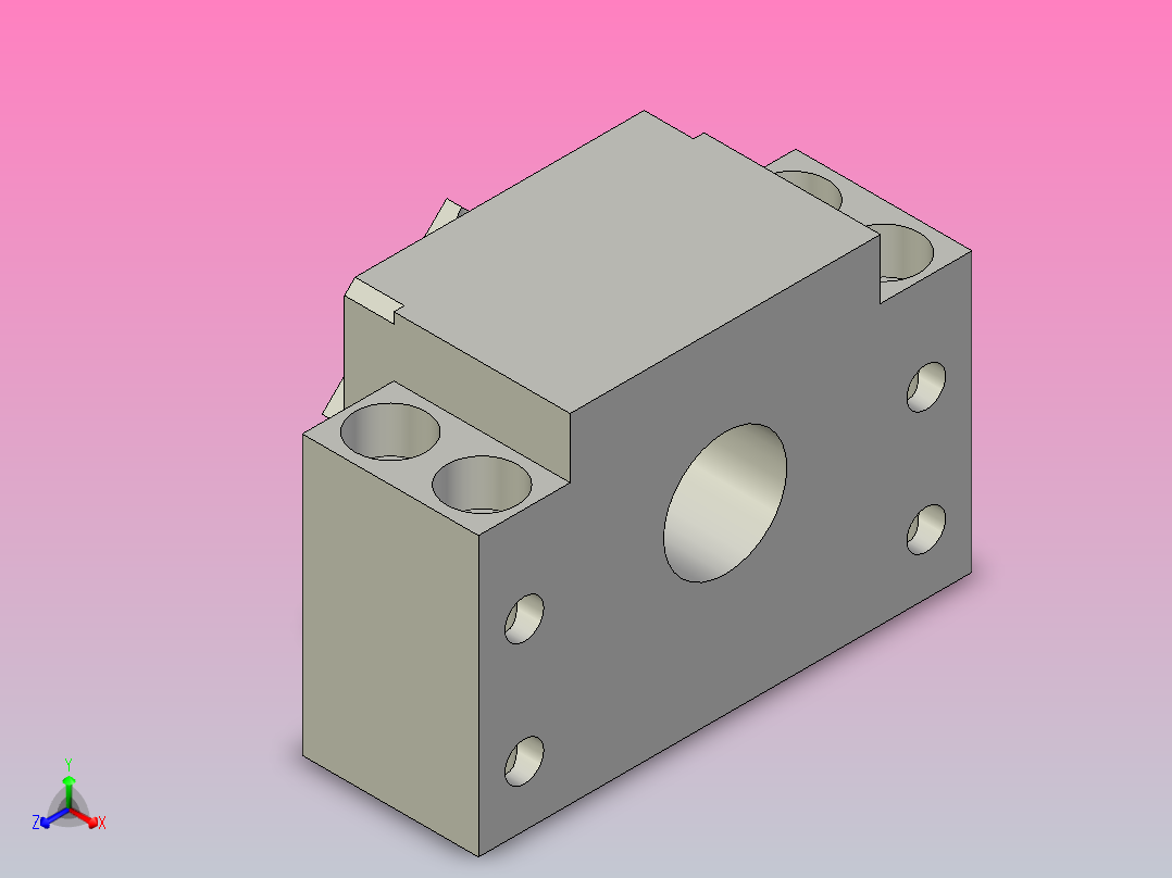 方型固定端丝杠支撑[CFK-35]正等轴测图