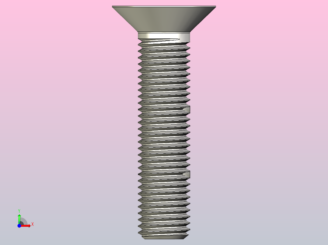M3 ISO 10642标准内六角沉头螺钉- M20前视图