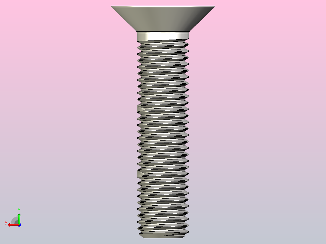 M3 ISO 10642标准内六角沉头螺钉- M20后视图