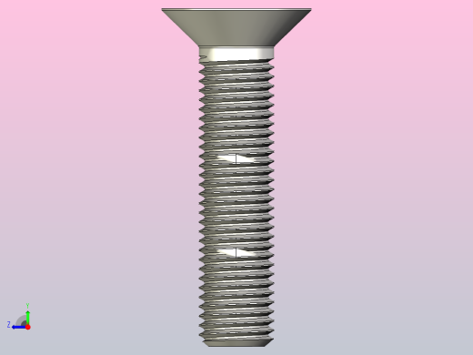 M3 ISO 10642标准内六角沉头螺钉- M20右视缩略图