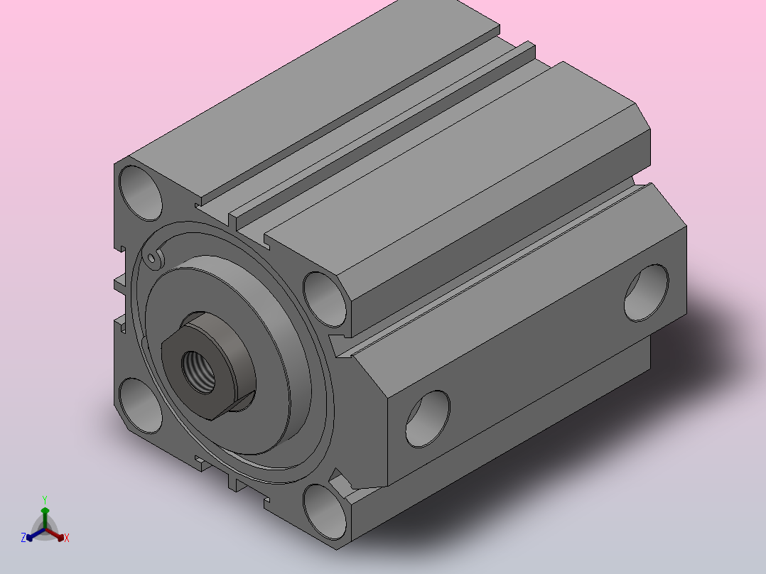 SDA超薄气缸系列SDA 50×55主视图