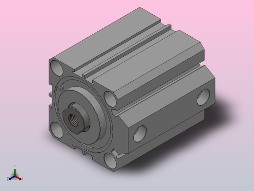 SDA超薄气缸系列SDA 50×55正等轴测缩略图