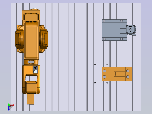 工业机器人工作台俯视缩略图