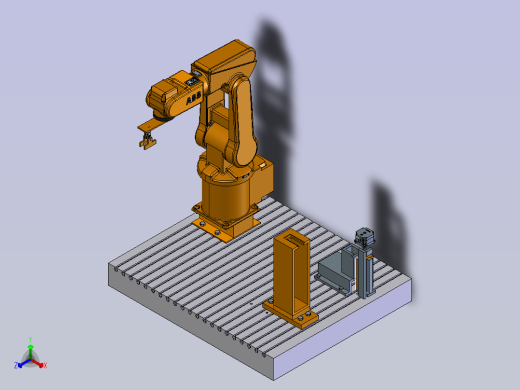 工业机器人工作台正等轴测缩略图