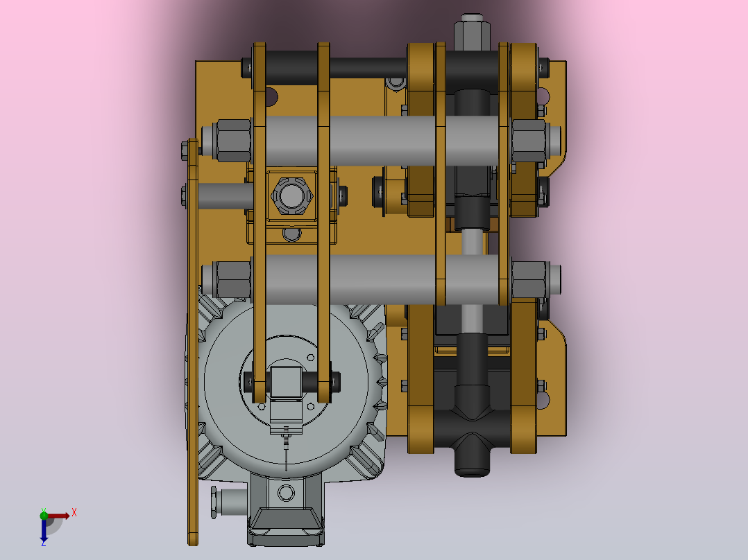 YP21系列电力液压盘式制动器YP21-500-355×30-ⅡA-CL.RL.WL.HL.H俯视图
