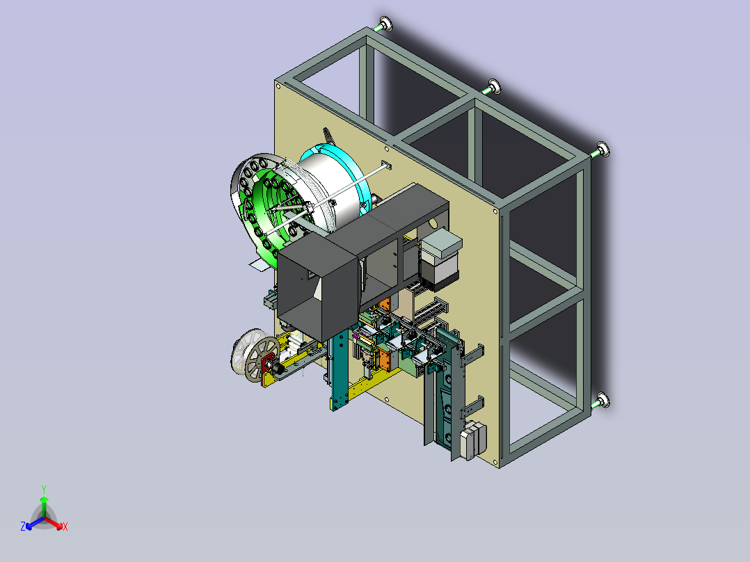 汽车油封塑料包装设备三维模型3D图主视图