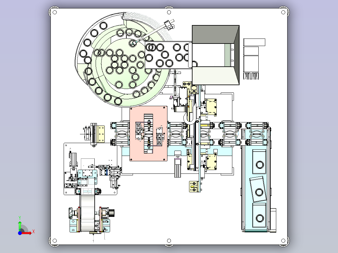 汽车油封塑料包装设备三维模型3D图前视图