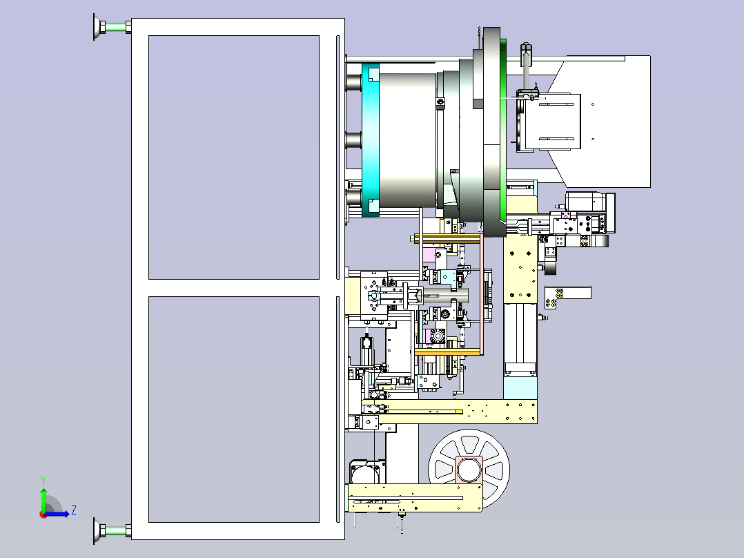 汽车油封塑料包装设备三维模型3D图左视图