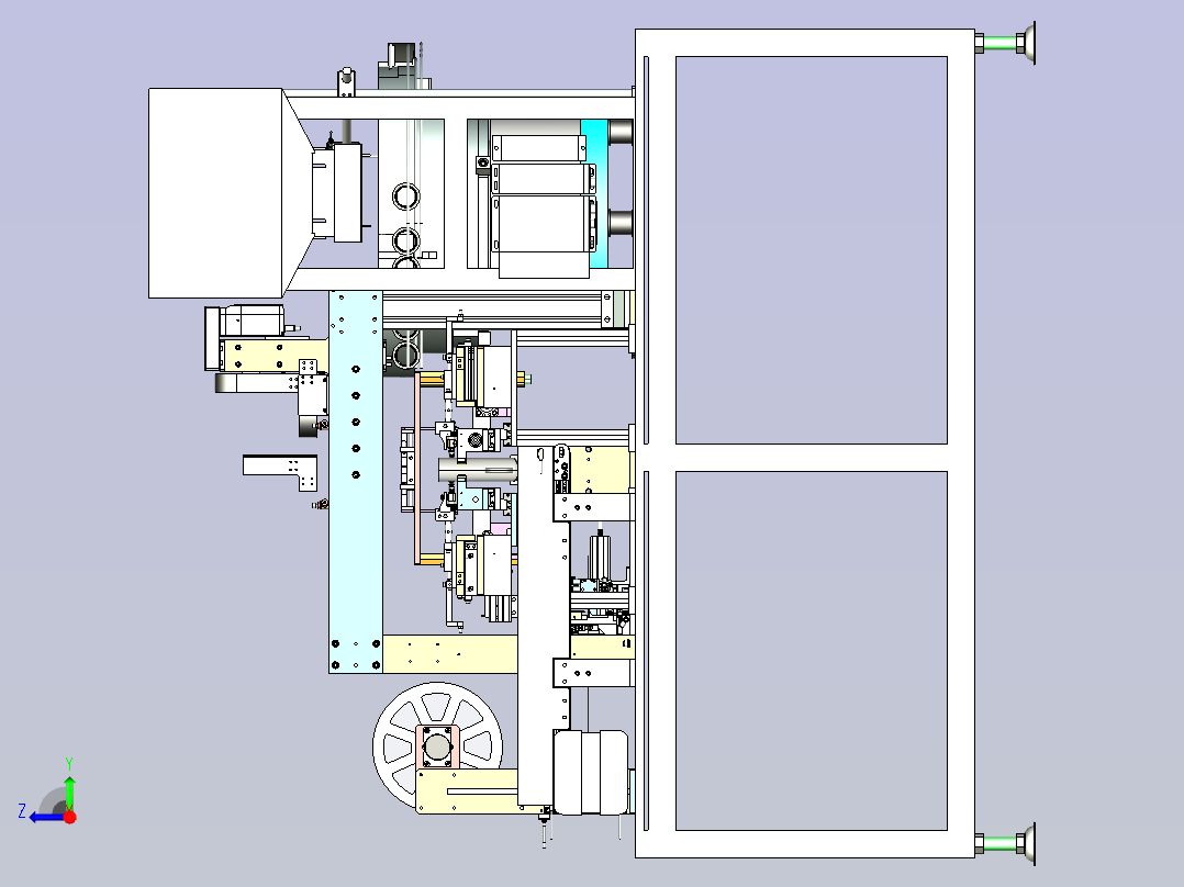 汽车油封塑料包装设备三维模型3D图右视图