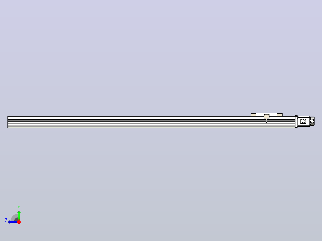 滚珠丝杠直线轴带导轨全封闭TPA-HCR-220D-3210C-L2300-M-C-P1K-N3右视图