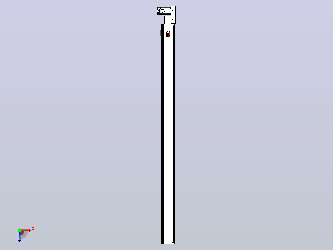 皮带直线轴半封闭可选导轨TPA-HNB-110D-90-L1650-ML-Y-P40-N3俯视图