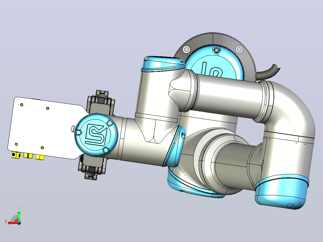 抓夹机械手SW后视图