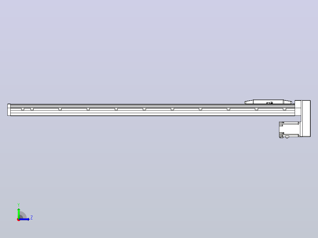 滚珠丝杠直线轴内置导轨TPA-GCR-170-2510C-L1250-MP-M75-N3左视图