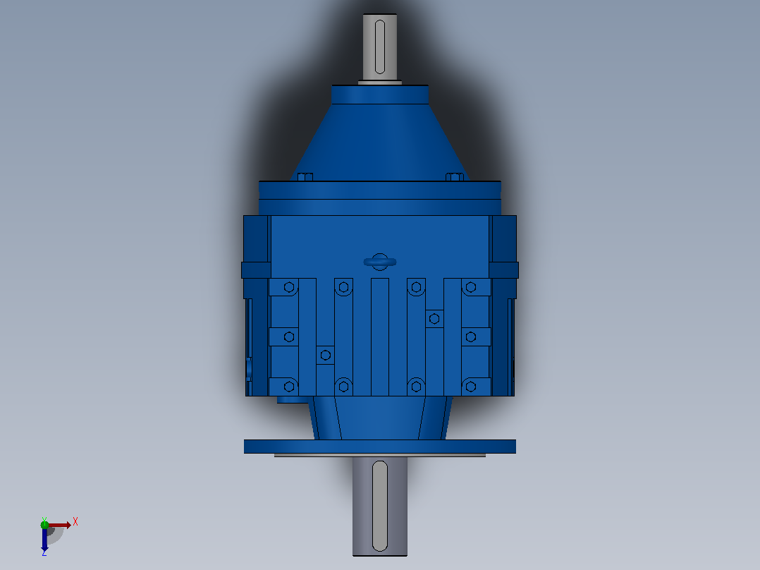 RFS137法兰轴伸式斜齿轮减速机RFS137-6.38-M1-Φ450俯视图