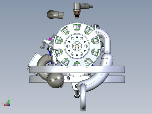 UAV Engine无人机3缸101cc 2冲程发动机后视缩略图