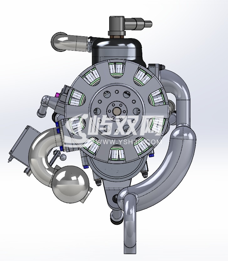UAV Engine无人机3缸101cc 2冲程发动机