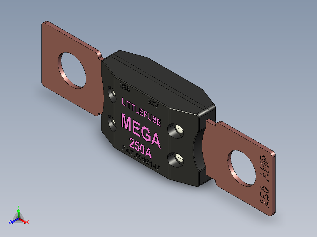 小保险丝MEGA 250A主视图