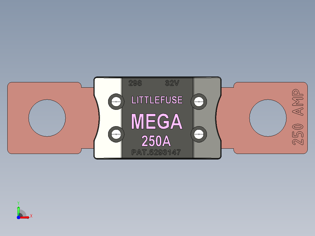 小保险丝MEGA 250A前视图
