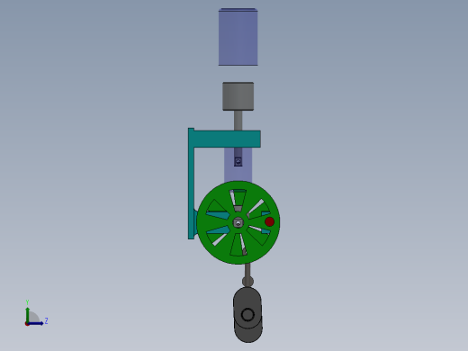 斯特林发动机3D模型左视缩略图
