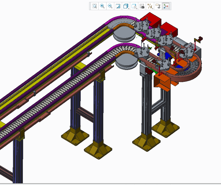 托盘上坡下坡输送自动化设备3D模型
