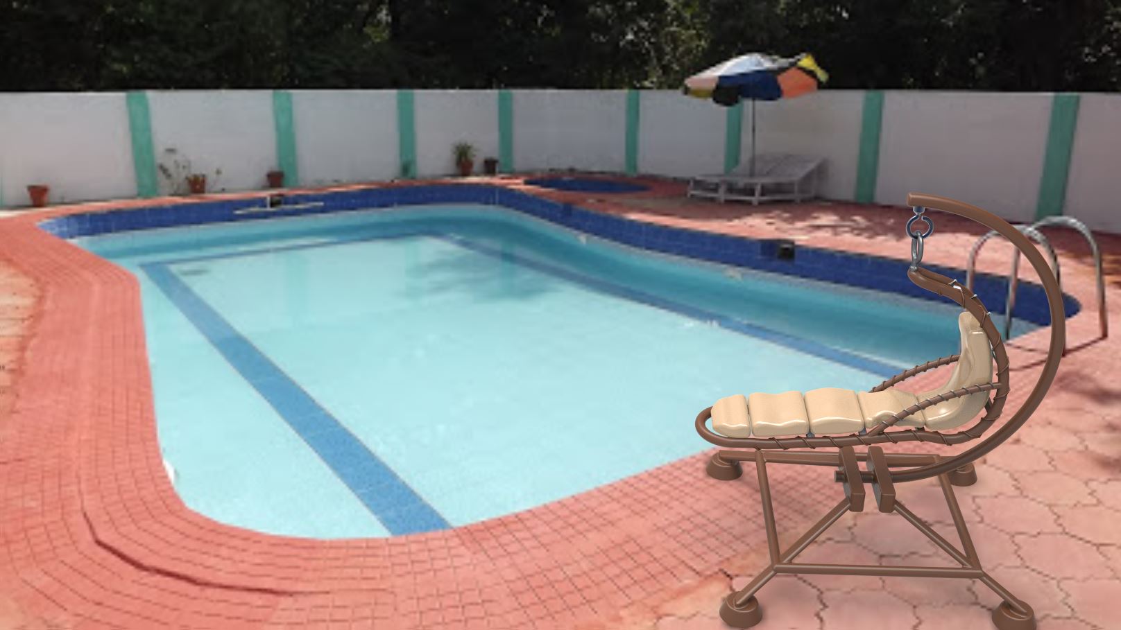 游泳池躺椅沙滩椅模型3D图纸 IGS格式