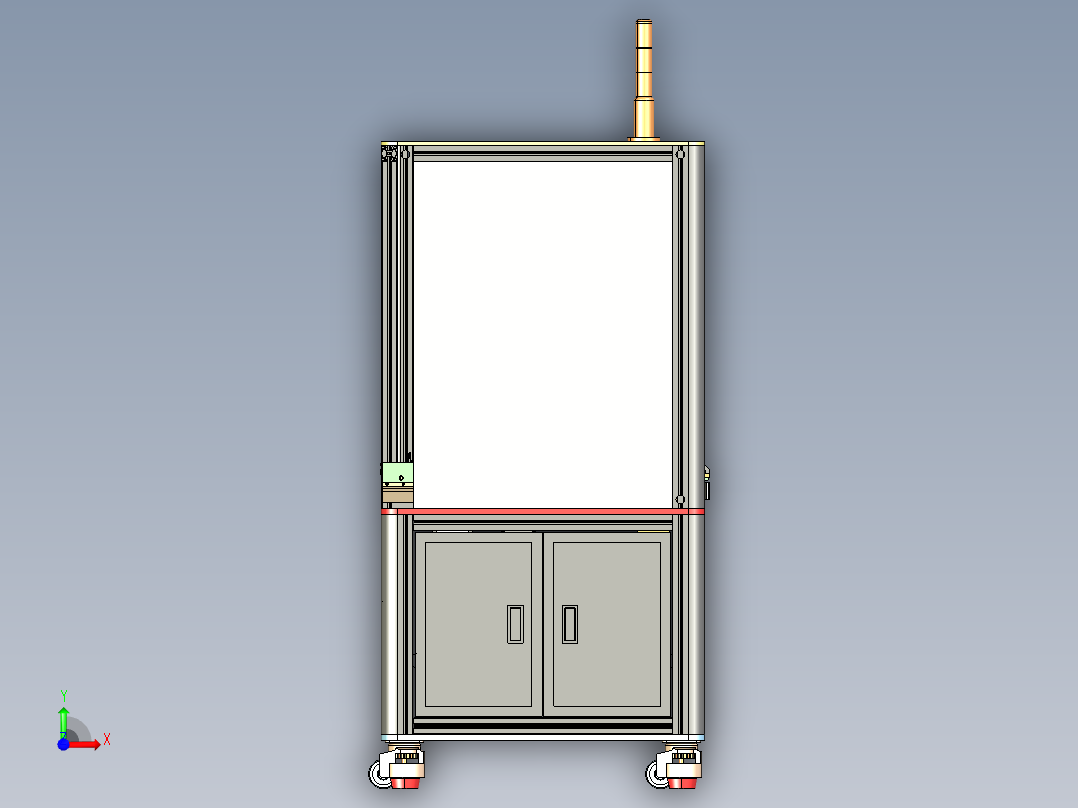 自动压合机3D模型前视图