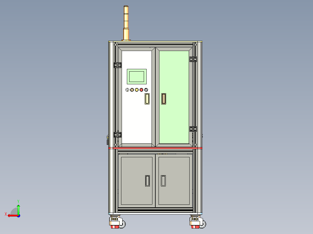 自动压合机3D模型后视图