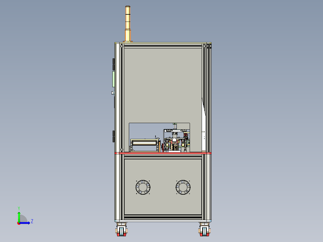 自动压合机3D模型左视图