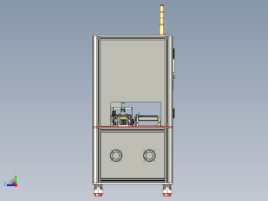 自动压合机3D模型右视图