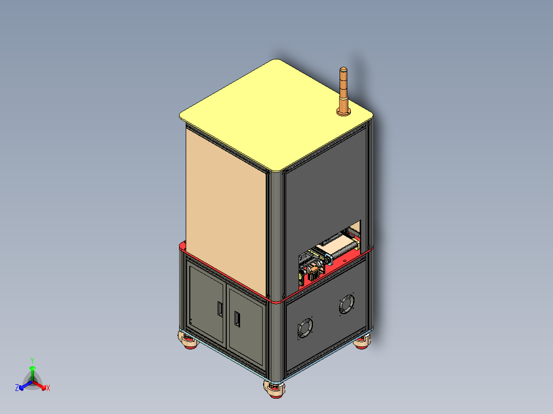 自动压合机3D模型正等轴测图