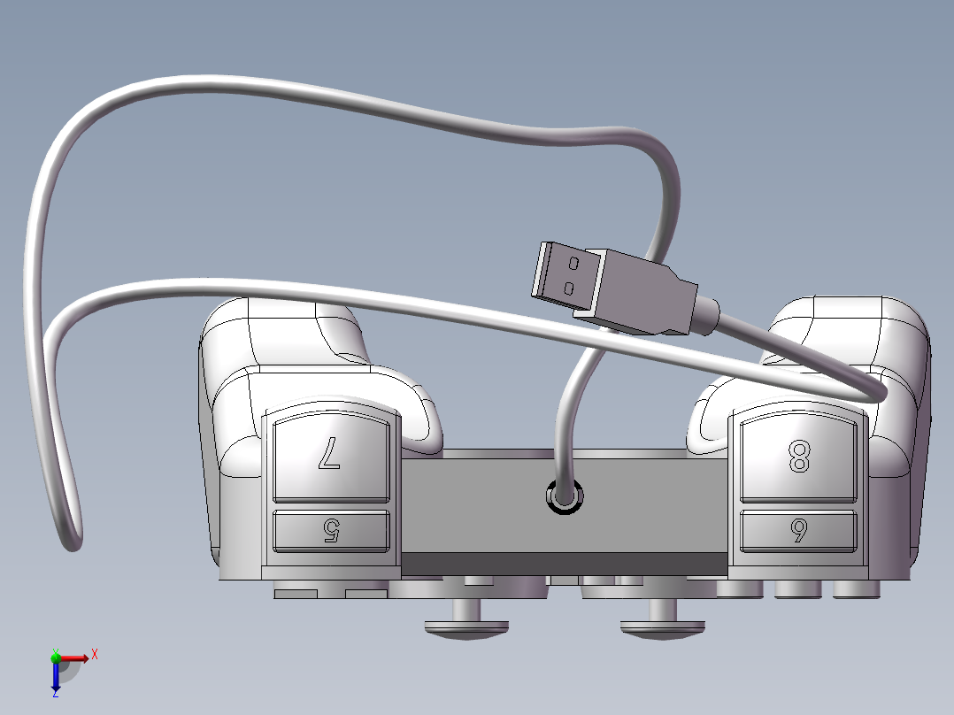 游戏手柄俯视图