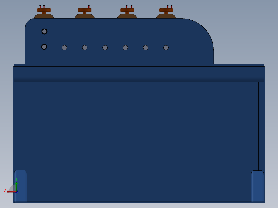 金属瓦楞辊成型机机架后视图