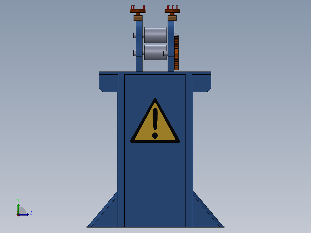 金属瓦楞辊成型机机架左视图