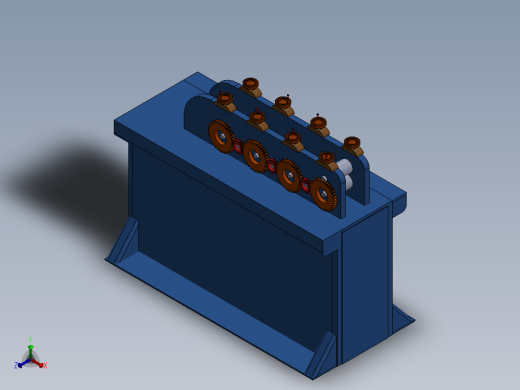金属瓦楞辊成型机机架正等轴测缩略图