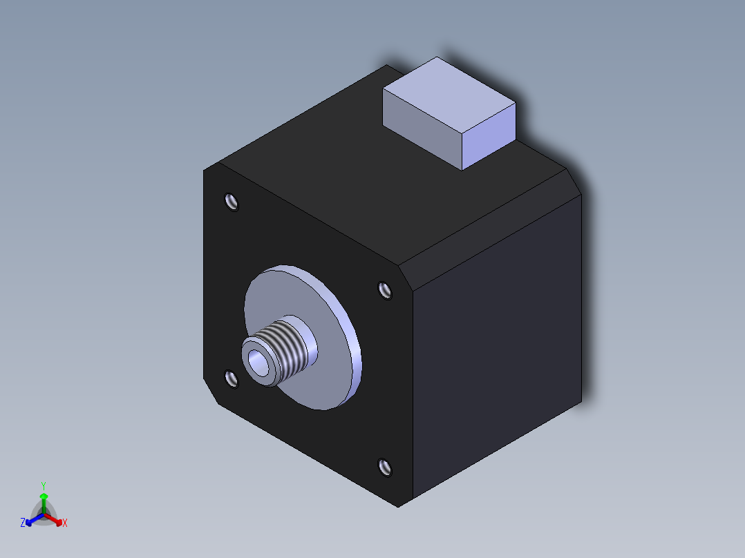 42-34空心轴电机正等轴测图