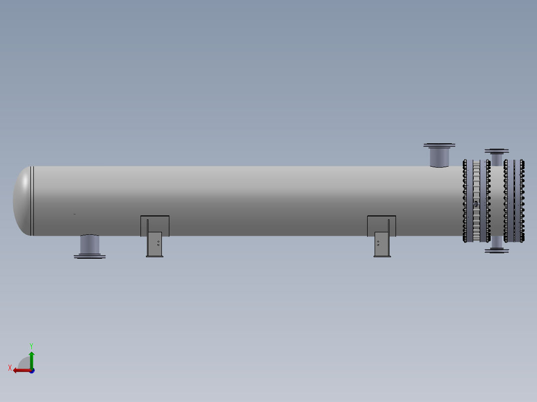 U形换热器后视图