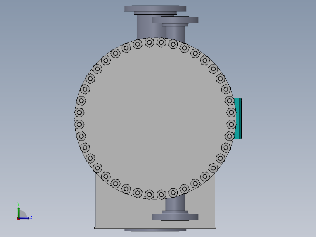 U形换热器左视图